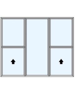 Milgard Ultra Double Single Hung Picture Windows 1/3 Sash