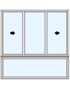 Milgard Ultra Double Vent Above 1/3 Sash Windows