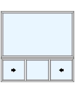 Milgard Ultra Double Vent Below 1/3 Sash Windows