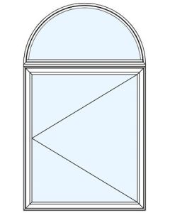 Milgard Ultra Half Round Bottom Casement Left Windows