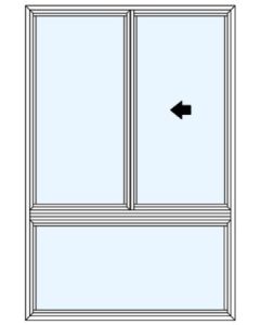Milgard Ultra Half Vent Above OX Windows