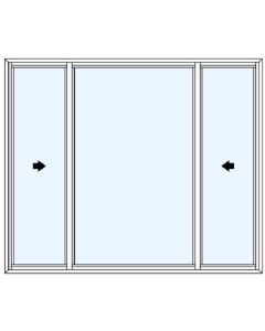 Milgard Ultra Double Vent 1/4 Sash Windows