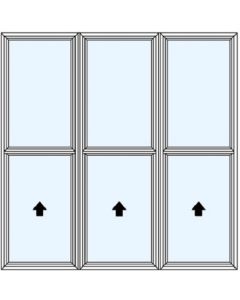 Milgard Ultra Triple Single Hung Windows